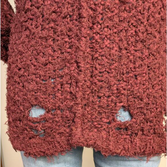 Free People Up The Ladder Sweater Medium Maroon Distressed Grunge
Streetwear - Picture 8 of 12